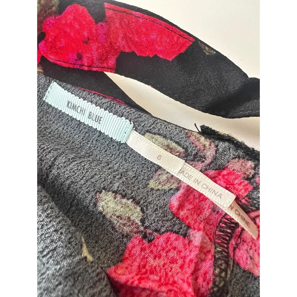 NWT Urban Outfitters Kimchi Blue Cross Back Floral Mini Twee Dress Size 6 - Picture 4 of 7